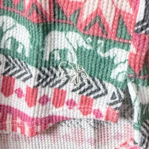 Ivory Ella Christmas Thermal Henley - Picture 2 of 4